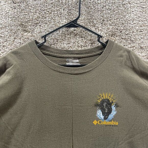 Columbia PHG Shirt Adult XLT Green Short Sleeve Lab Hunting Outdoors Mens Logo - Picture 8 of 10